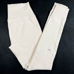 Alo Womens Medium Ivory Yoga Leggings